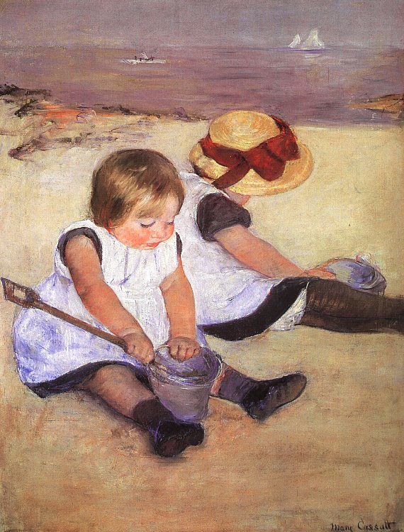 Children Playing on the Beach