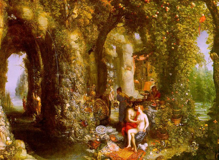 A Fantastic Cave Landscape with Odysseus & Calypso