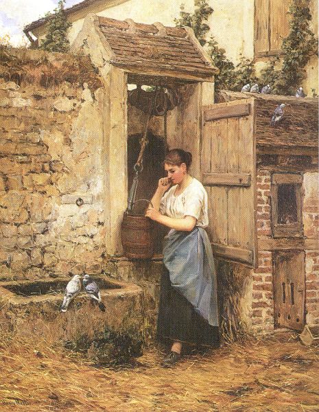 Peasant Girl and Doves