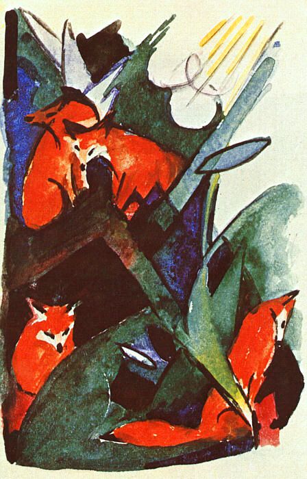 Four Foxes (postcard)