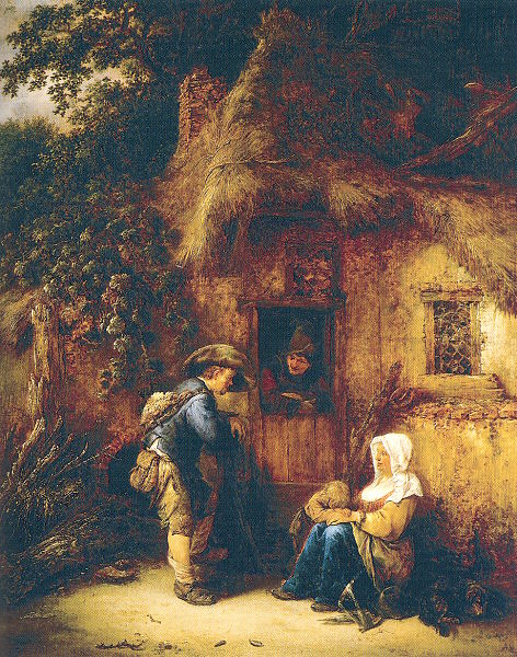 Traveller at a Cottage Door