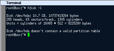 fdisk list