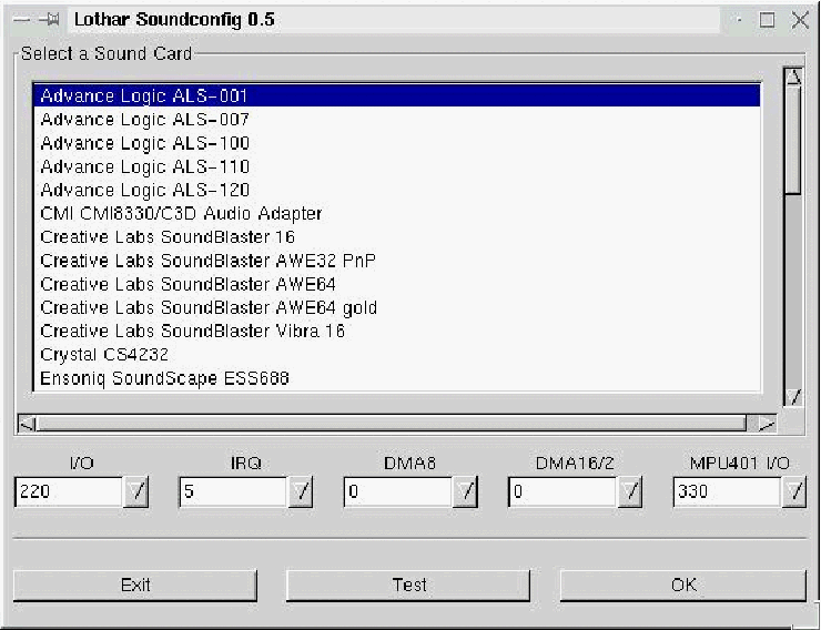 Lothar SoundConfig