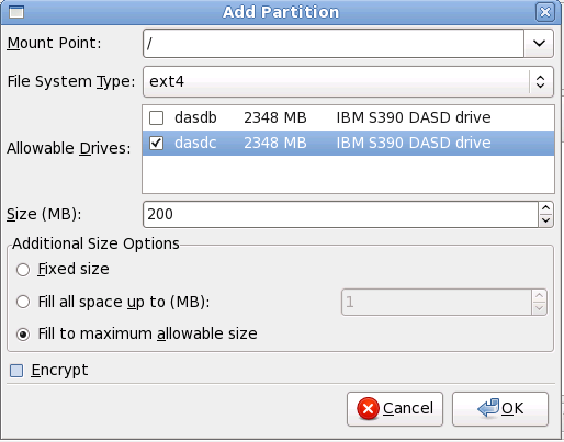 Creating a New Partition